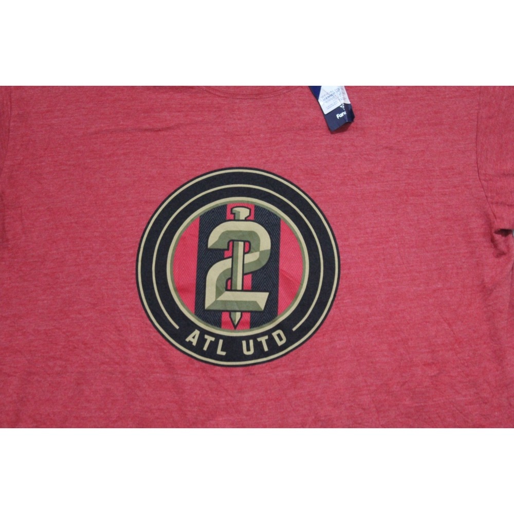 Atlanta United Men Red XXXL Shirt Fanatics Crew Neck Short Sleeve Adult - Picture 3 of 9
